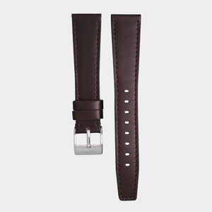 20mm Coffee Brown Italian Leather Strap